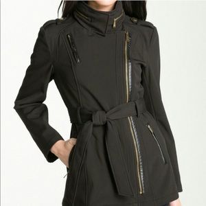 ❌SOLD❌ Michael Kors Olive Belted Jacket Coat With Hood